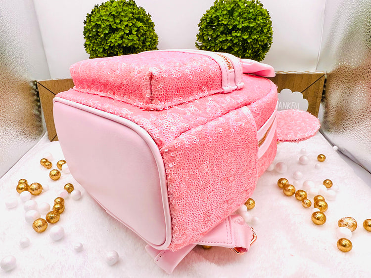 Loungefly Disney Minnie Cotton Candy Sequin Backpacking Backpack