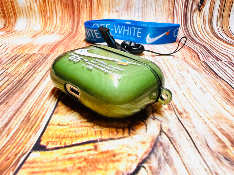 Nike OFF WHITE design Protective case for AirPods Pro(2019)-Olive Green