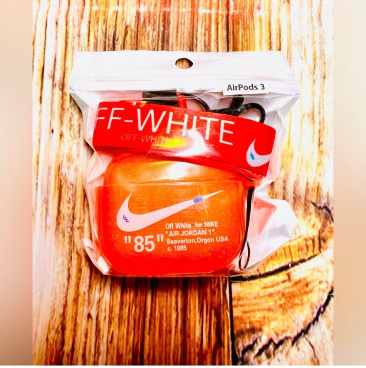 Nike OFF WHITE design Protective case for AirPods 3: Orange