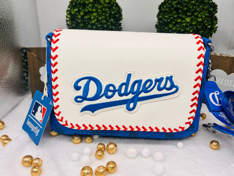 LOUNGEFLY MLB LA Los Angeles Dodgers Seam Stitch Crossbody bag