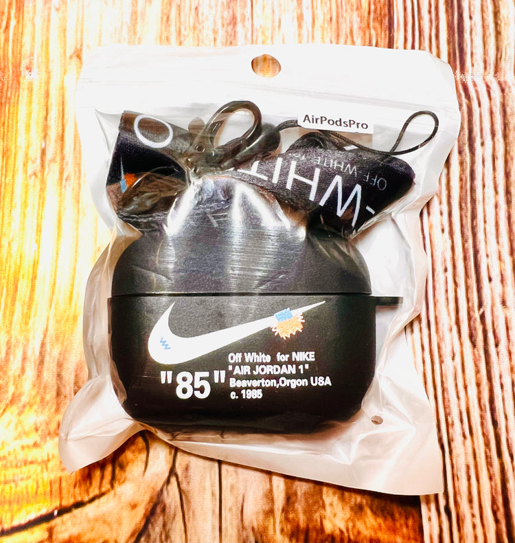 Nike OFF WHITE design Protective case for AirPods Pro (2019) Black