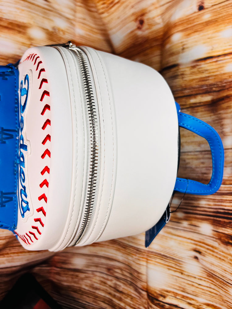 MLB LOS ANGELES DODGERS BASEBALL SEAM STITCH MINI BACKPACK