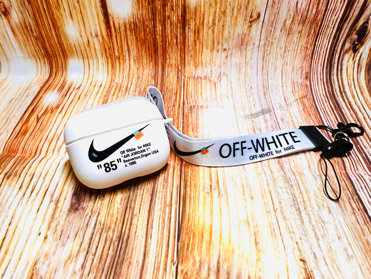 Nike OFF WHITE design Protective case for AirPods Pro (2019) White