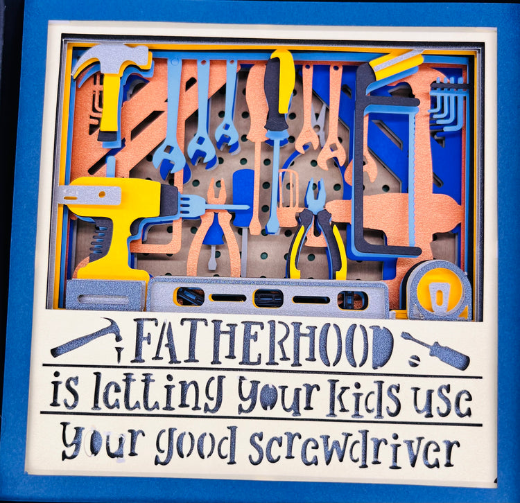 Fatherhood 3D Art Paper Cutting