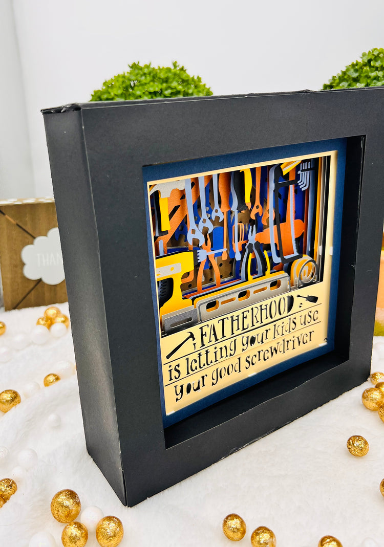 Fatherhood 3D Art Paper Cutting