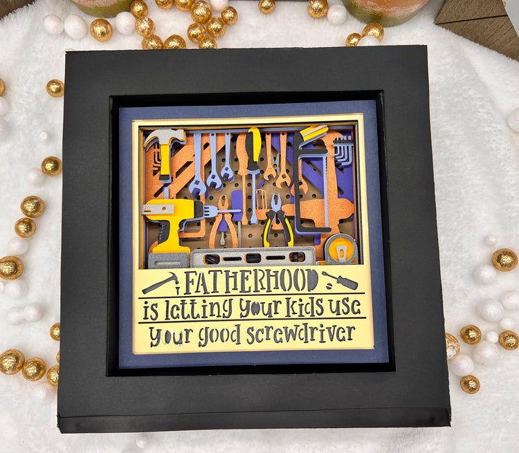 Fatherhood 3D Art Paper Cutting