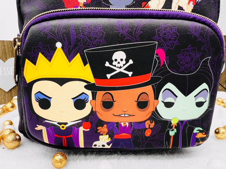 Disney Villians Print Mini Backpack