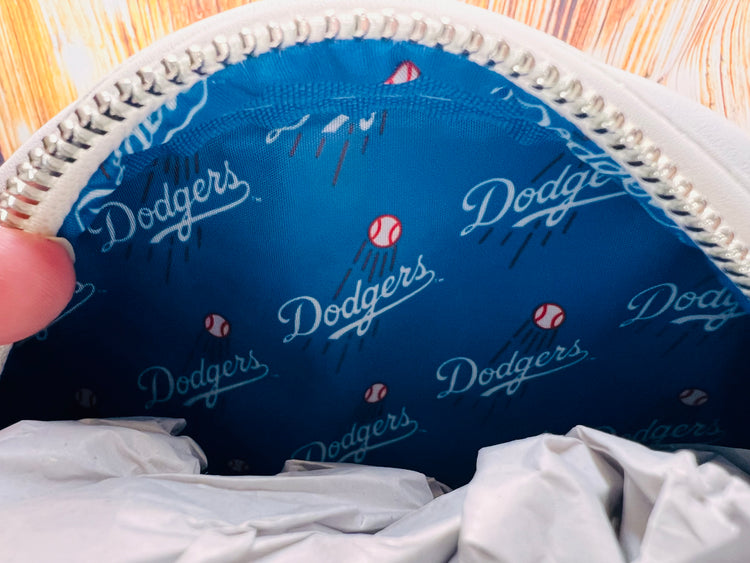 MLB LOS ANGELES DODGERS BASEBALL SEAM STITCH MINI BACKPACK