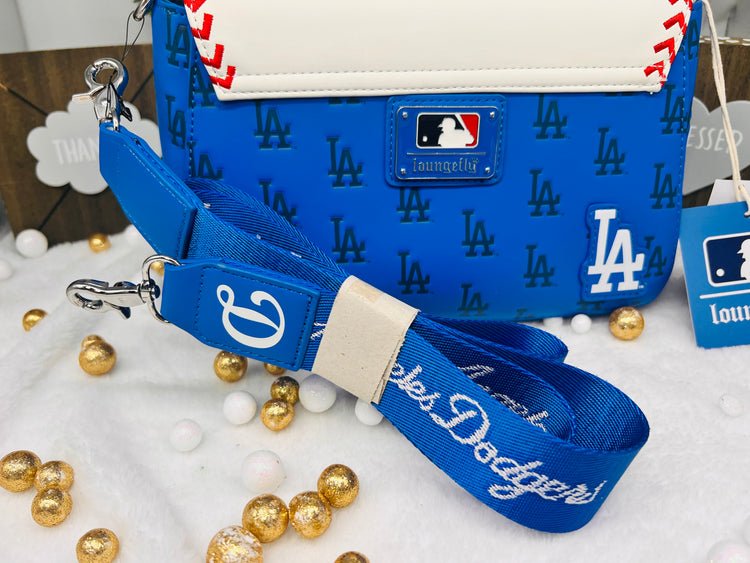 LOUNGEFLY MLB LA Los Angeles Dodgers Seam Stitch Crossbody bag