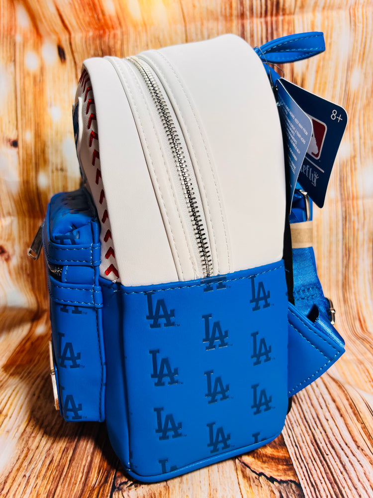MLB LOS ANGELES DODGERS BASEBALL SEAM STITCH MINI BACKPACK