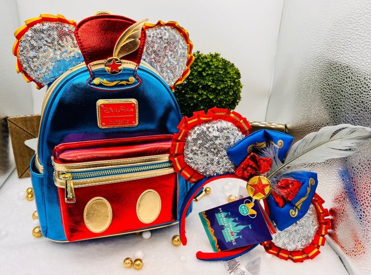 Loungefly Disney Dumbo Main Attraction mini Backpack + Ears
