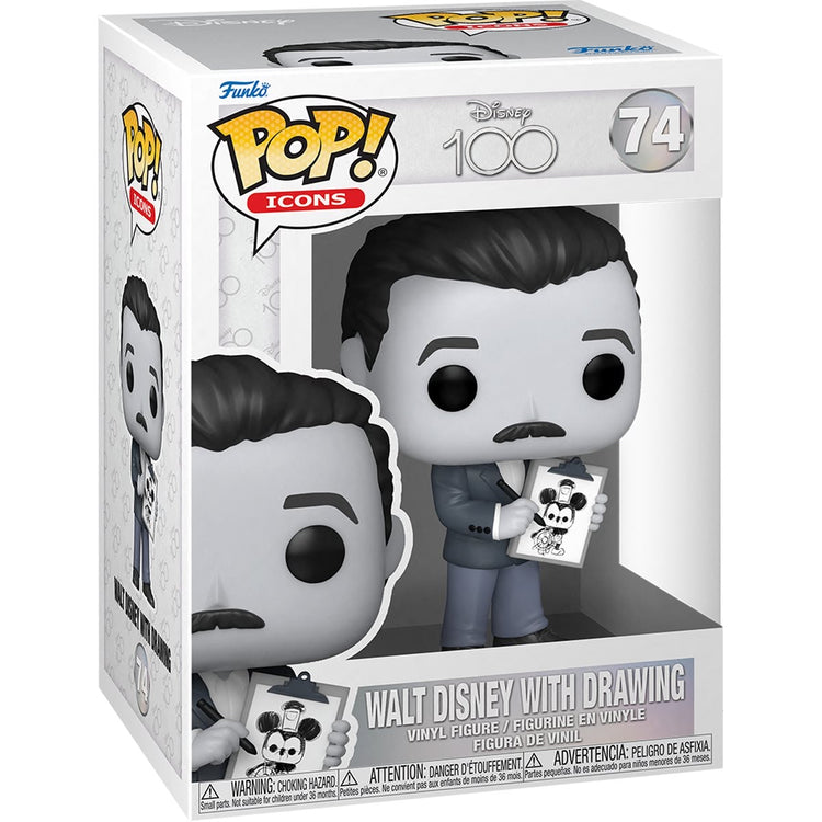 Funko Pop: Disney 100 Walt Disney With Drawing