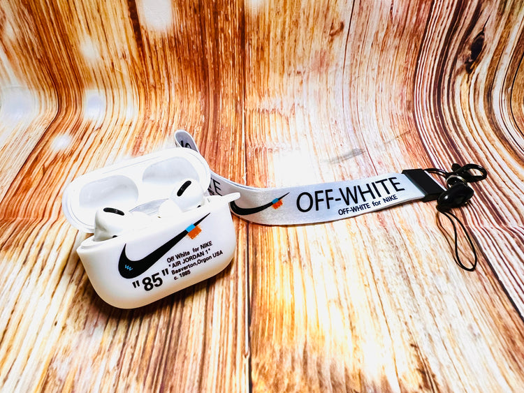 Nike OFF WHITE design Protective case for AirPods Pro (2019) White
