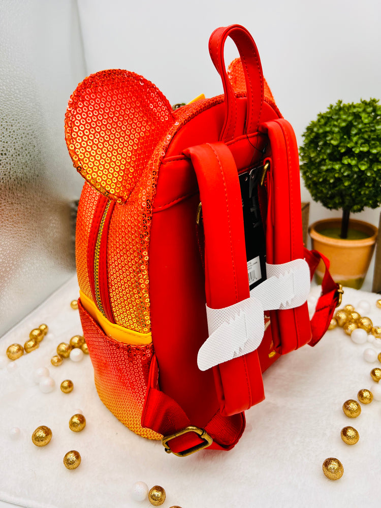 Loungefly Exclusive - Disney Fall Sequin Minnie Mouse Ombre Mini Backpack
