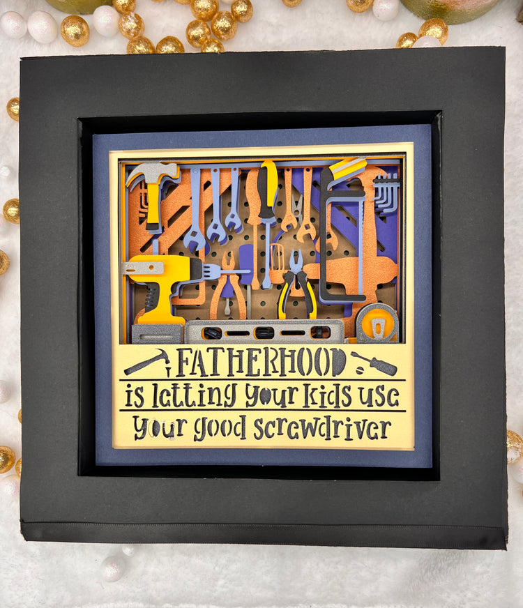Fatherhood 3D Art Paper Cutting