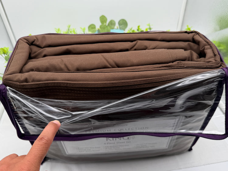 SouthShore Fine Linens PREMIUM COLLECTION Vilano Spring King Sheet Set -Brown