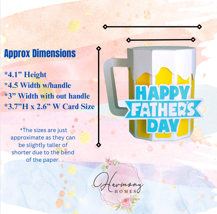 3D BEER MUG Gift Card Holder