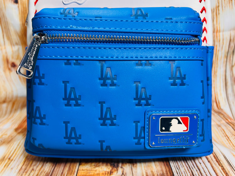 MLB LOS ANGELES DODGERS BASEBALL SEAM STITCH MINI BACKPACK