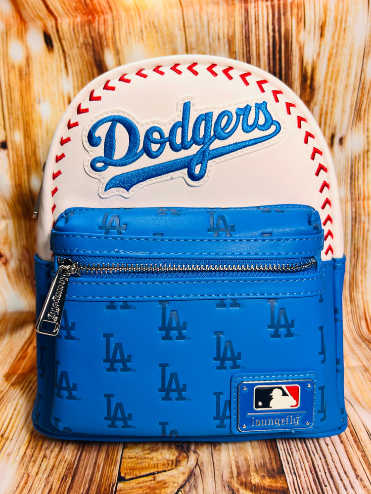 MLB LOS ANGELES DODGERS BASEBALL SEAM STITCH MINI BACKPACK