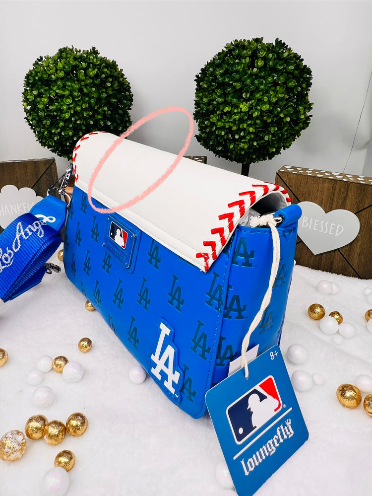 LOUNGEFLY MLB LA Los Angeles Dodgers Seam Stitch Crossbody bag
