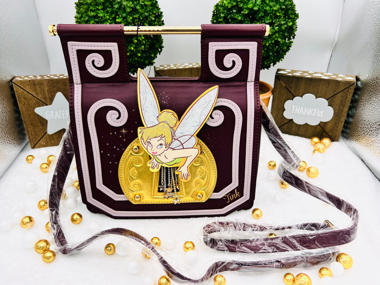 Disney Danielle Nicole Tinker Bell Keyhole Crossbody Purse