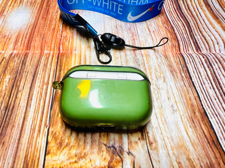 Nike OFF WHITE design Protective case for AirPods Pro(2019)-Olive Green