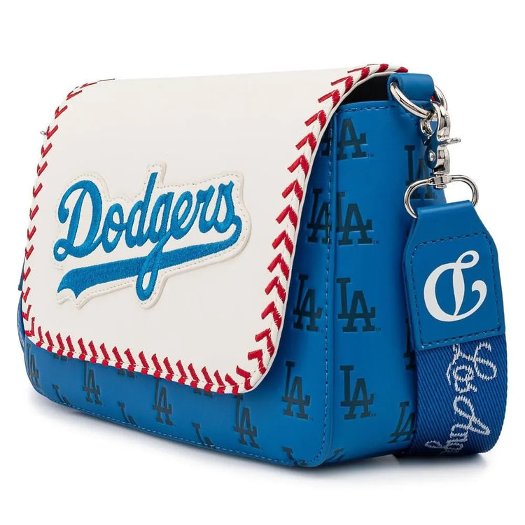LOUNGEFLY MLB LA Los Angeles Dodgers Seam Stitch Crossbody bag