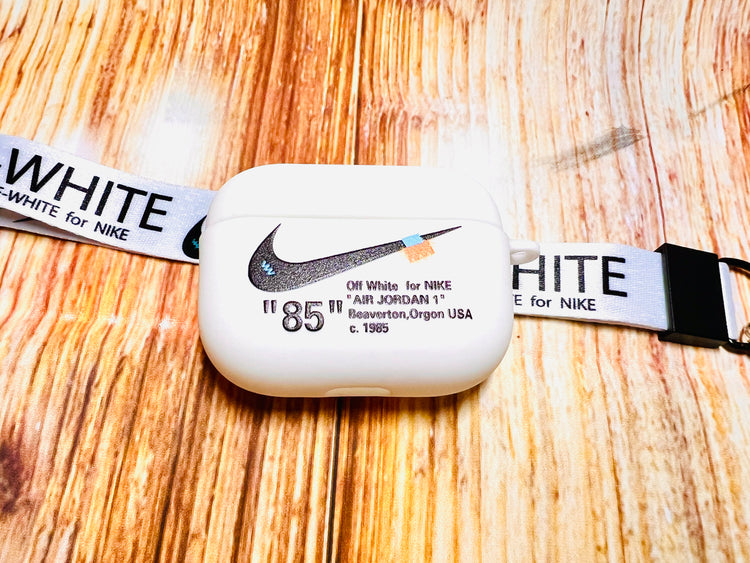 Nike OFF WHITE design Protective case for AirPods Pro (2019) White