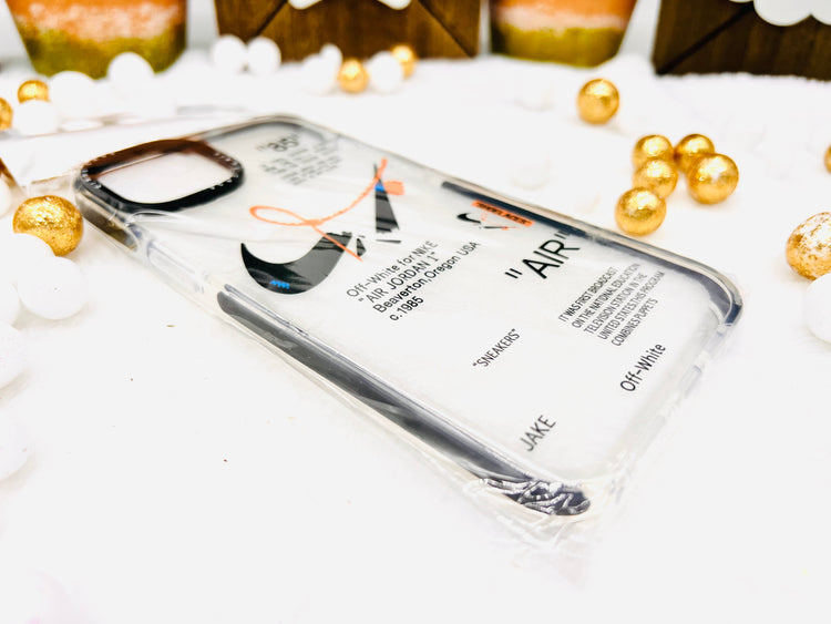 Nike OFF-WHITE clear protective phone case for iPhone 15 Plus- jake
