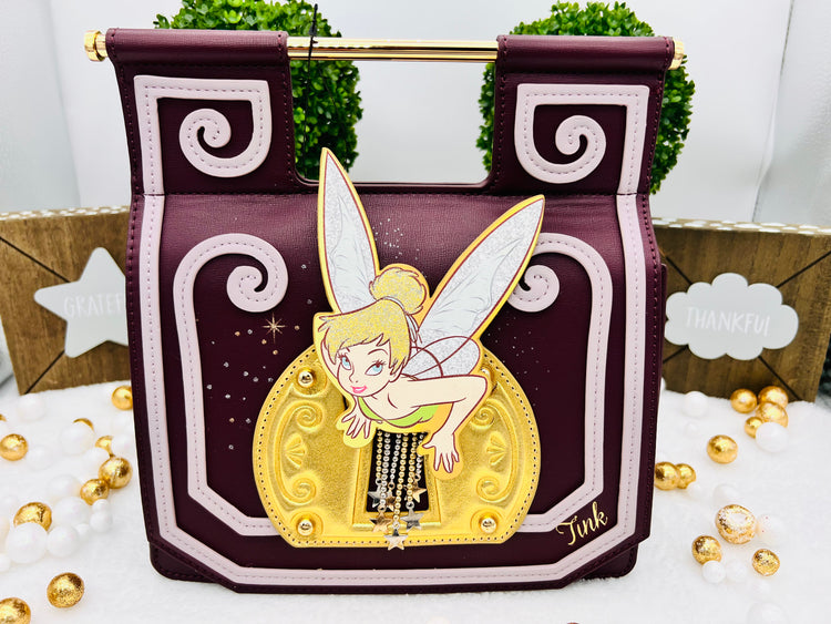Disney Danielle Nicole Tinker Bell Keyhole Crossbody Purse