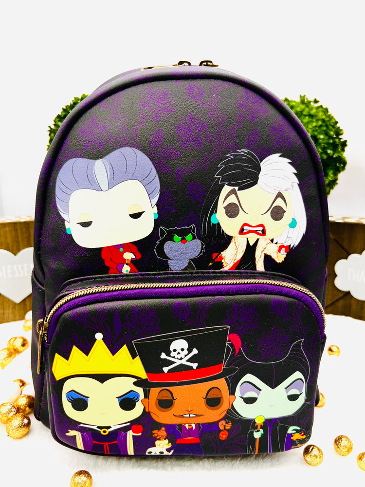 Disney Villians Print Mini Backpack