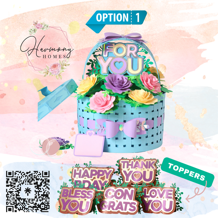 TIMELESS 3D PAPER FLOWER BASKET