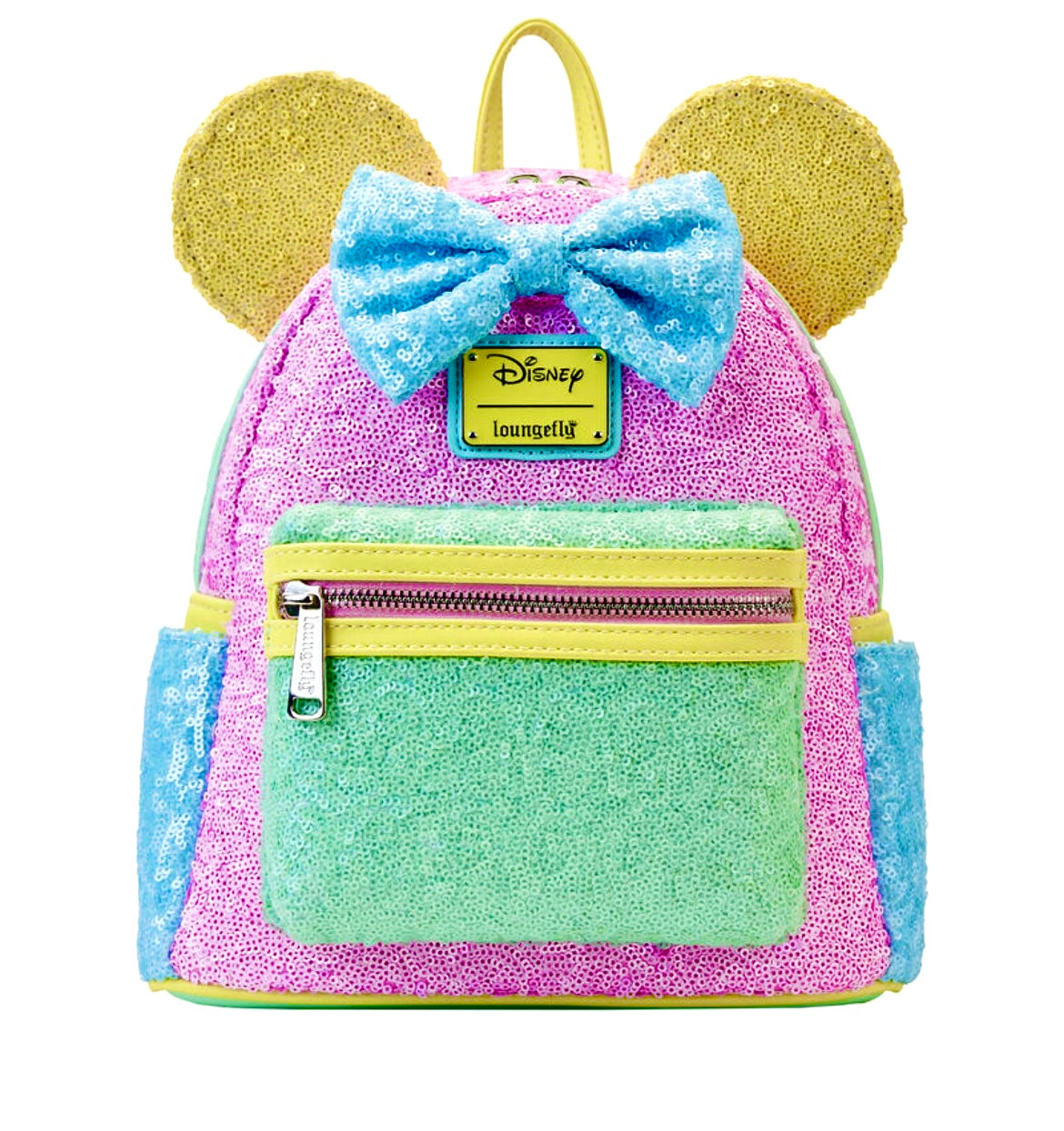 disney sequin mini backpack Limited Edition Exclusive - Minnie Mouse Pastel Sequin Mini Backpack | Officially Licensed | Plastic/Vegan Leather