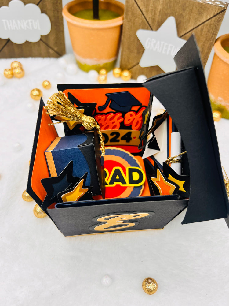 Graduation Exploding surprise Box gift card and money holder