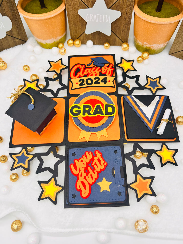 Graduation Exploding surprise Box gift card and money holder