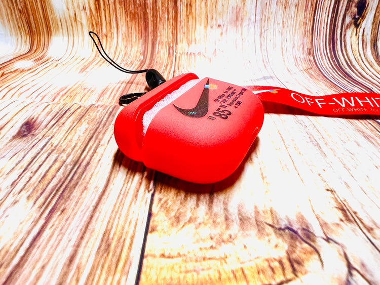 Nike OFF WHITE design Protective case for AirPods Pro (2019) Red