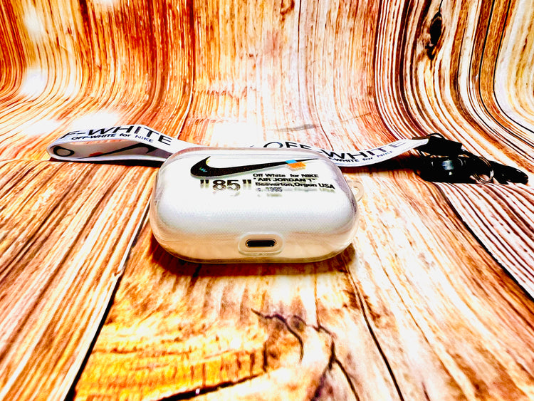 Nike OFF WHITE design Protective case for AirPods Pro-Transparent