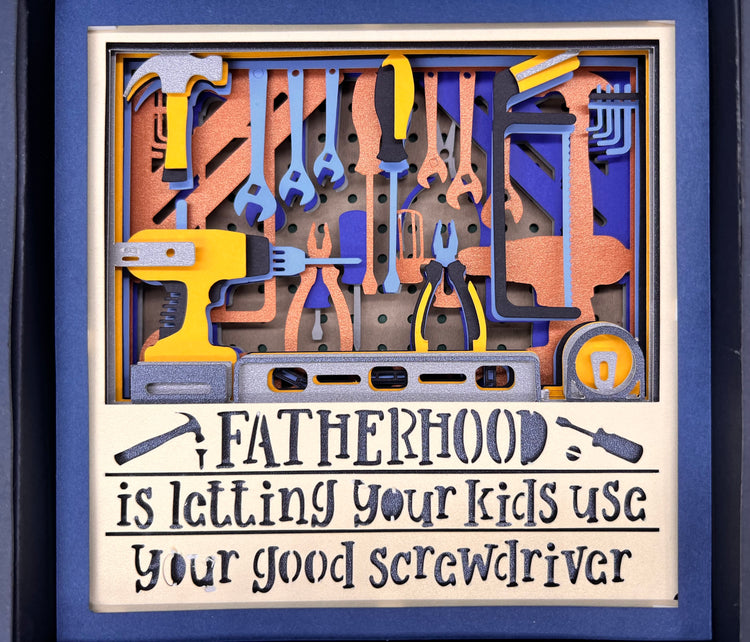 Fatherhood 3D Art Paper Cutting