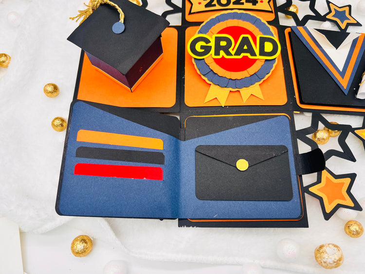 Graduation Exploding surprise Box gift card and money holder