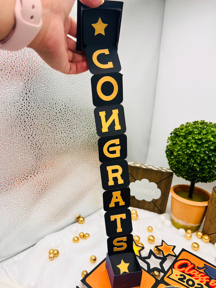 Graduation Exploding surprise Box gift card and money holder