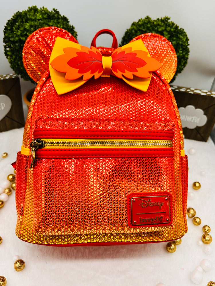 Loungefly Exclusive - Disney Fall Sequin Minnie Mouse Ombre Mini Backpack