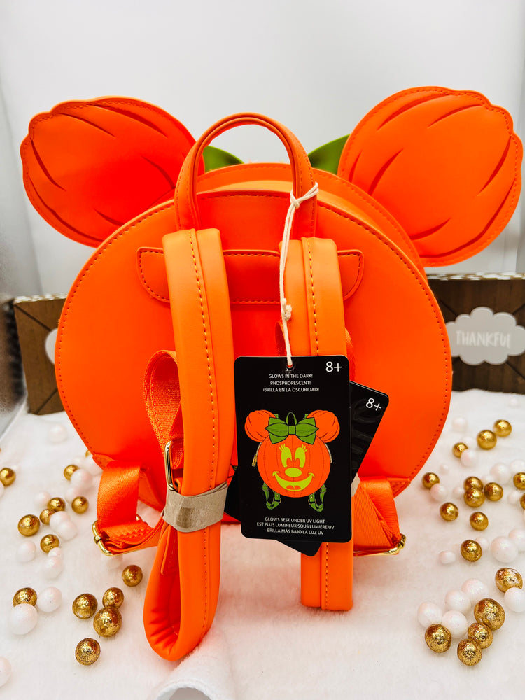 Loungefly Minnie Mouse Glow In The Dark Pumpkin Backpack