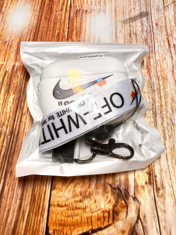 Nike OFF WHITE design Protective case for AirPods Pro (2019) White