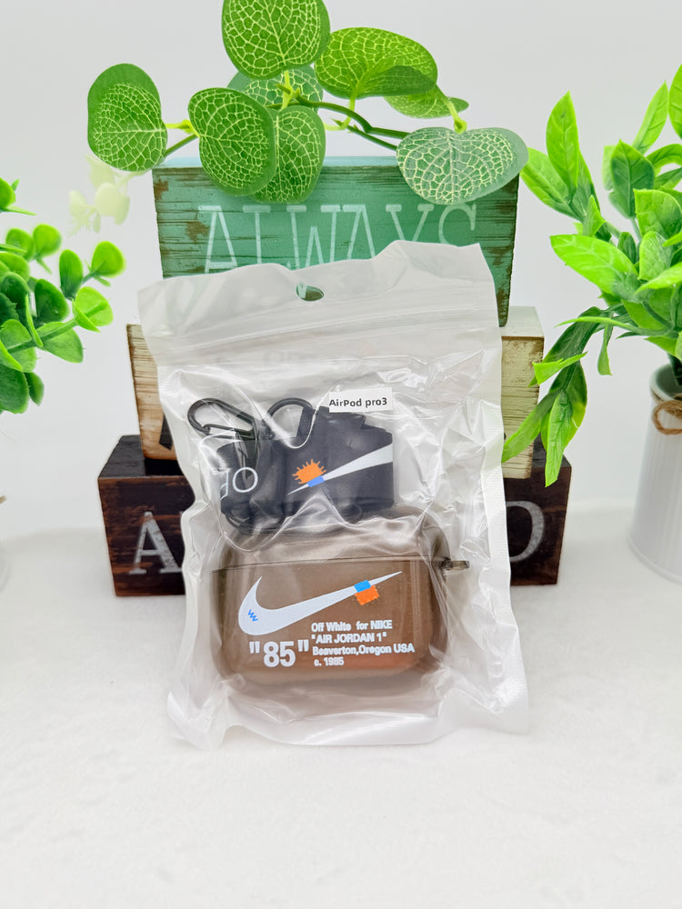 Nike OFF WHITE design Protective case for AirPods Pro 3 (2025) Clear Black