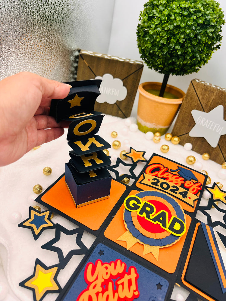 Graduation Exploding surprise Box gift card and money holder