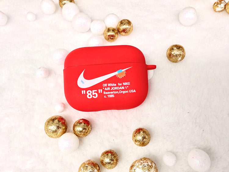 Nike OFF WHITE design Protective case for AirPods Pro (2019): Red