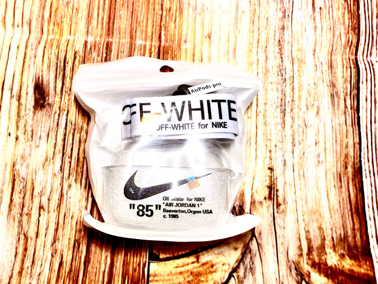Nike OFF WHITE design Protective case for AirPods Pro-Transparent