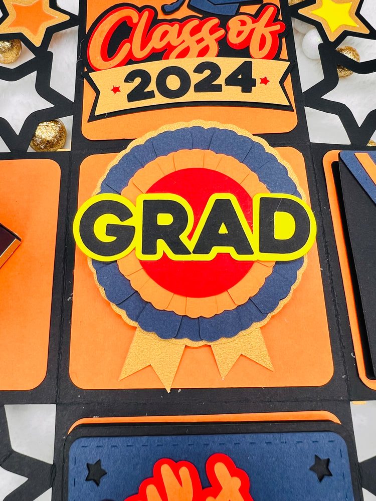 Graduation Exploding surprise Box gift card and money holder