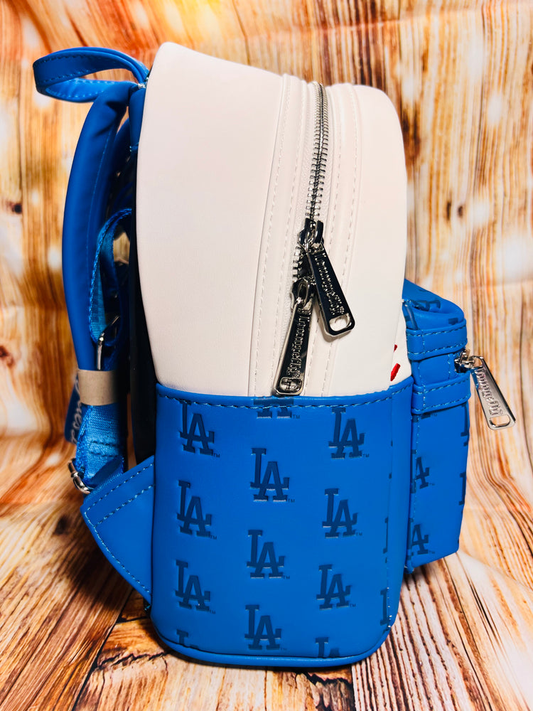 MLB LOS ANGELES DODGERS BASEBALL SEAM STITCH MINI BACKPACK