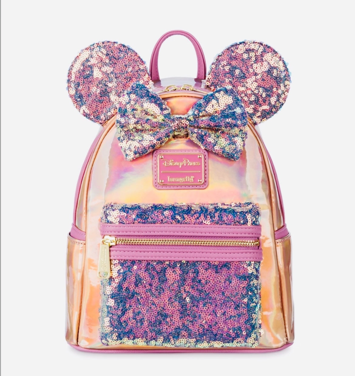 disney fall sequin minnie mouse ombre mini backpack - US Exclusive Balenciaga mini backpack black womens leather backpack Let your wings take Color:Sunflower Yellow